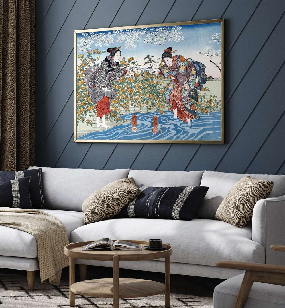 JAPANESE GIRLS , VINTAGE PAINTINGS