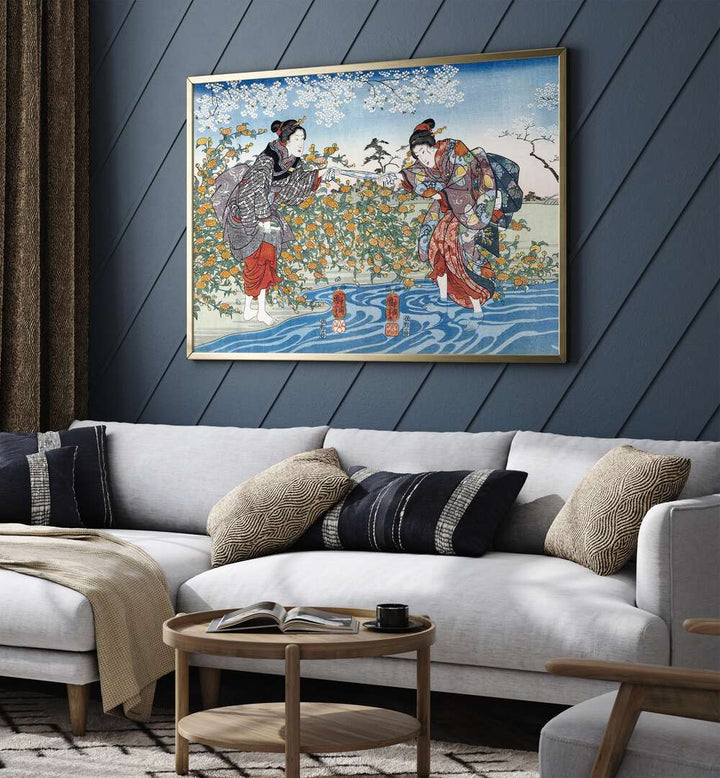 JAPANESE GIRLS , VINTAGE PAINTINGS