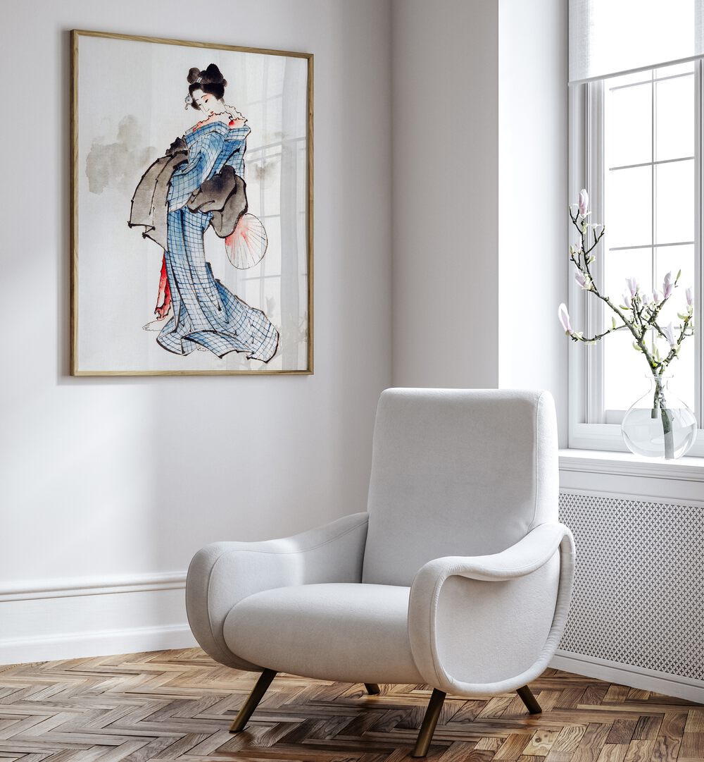 JAPANESE WOMAN II, VINTAGE PAINTINGS