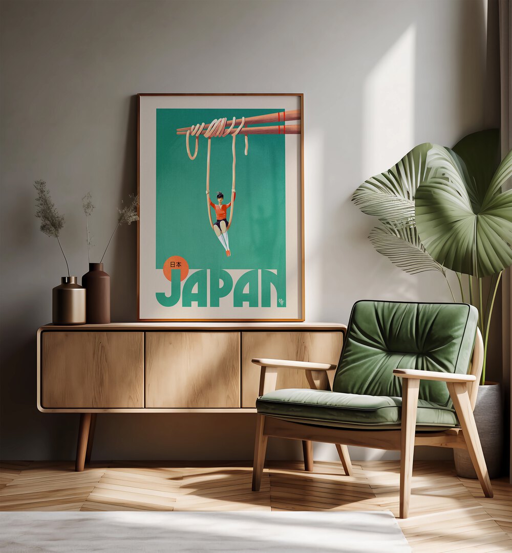 Stylish cafe art featuring JAPAN NOODLES, BAR, showcasing the vibrant culture of Japanese cuisine.
