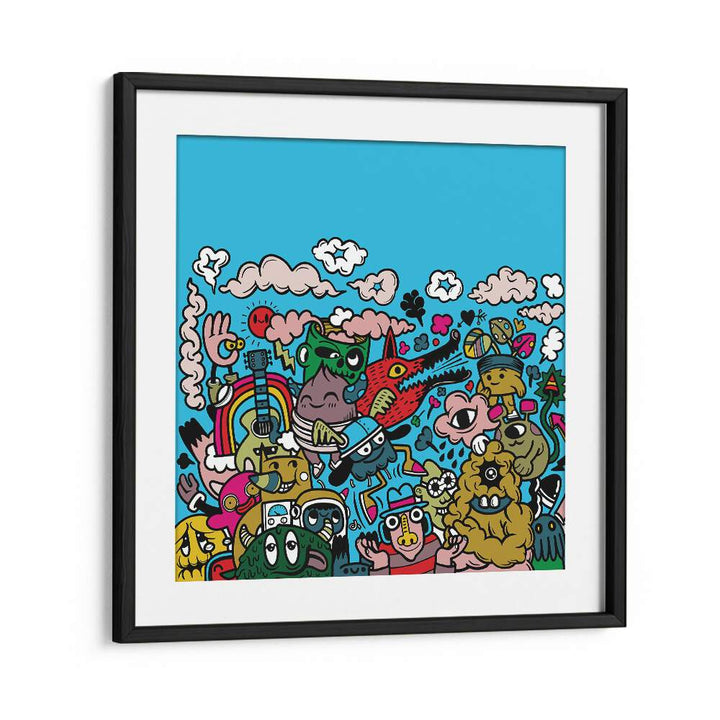 Jolly Jots Comic Art Artwork in Black Frame With Mount