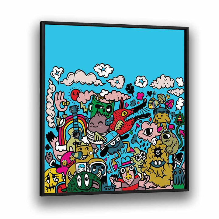 Jolly Jots Comic Art Artwork in Black Plain Frame