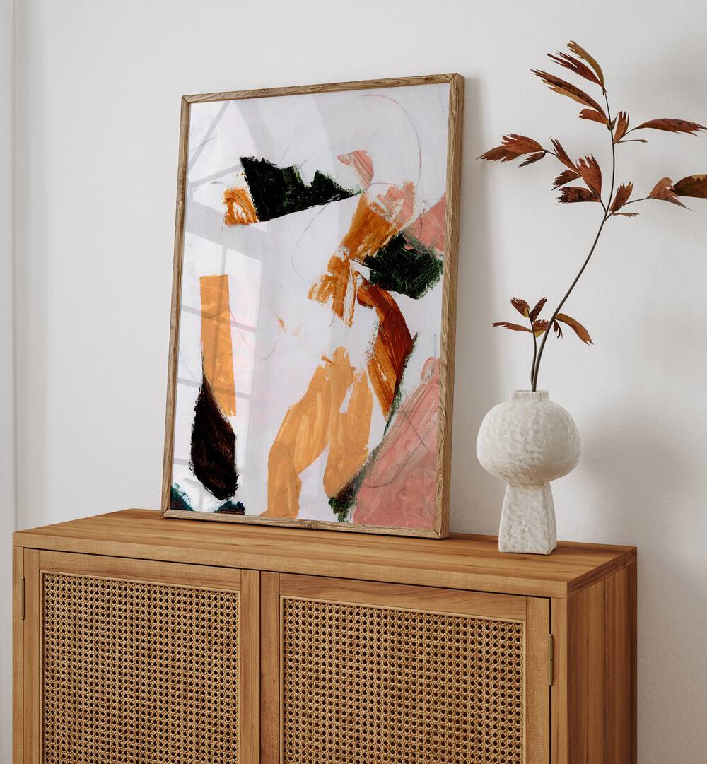 Stunning JOUER Abstract Paintings displayed in a stylish setting, perfect for modern home decor inspiration.