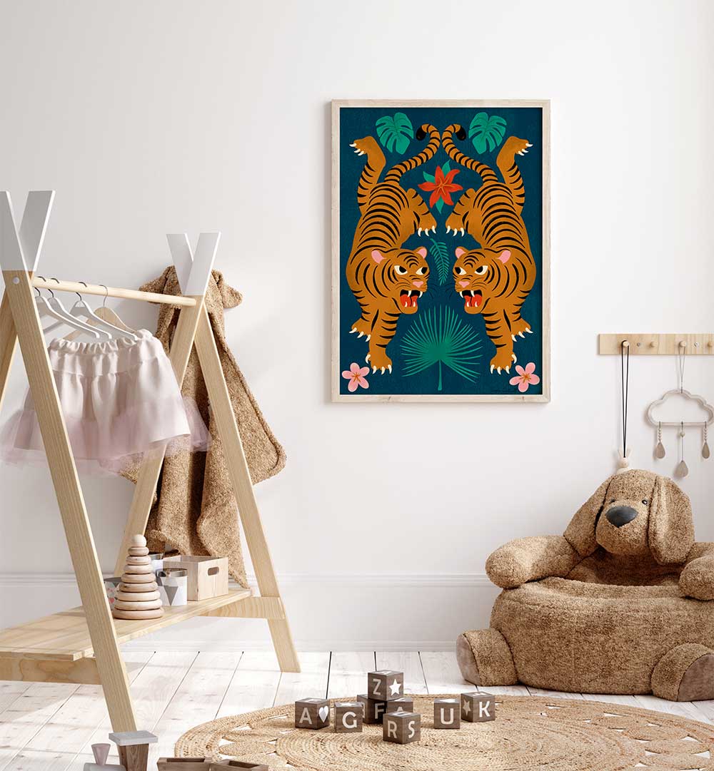 JUNGLE TIGERS I , KIDS ROOM PAINTINGS