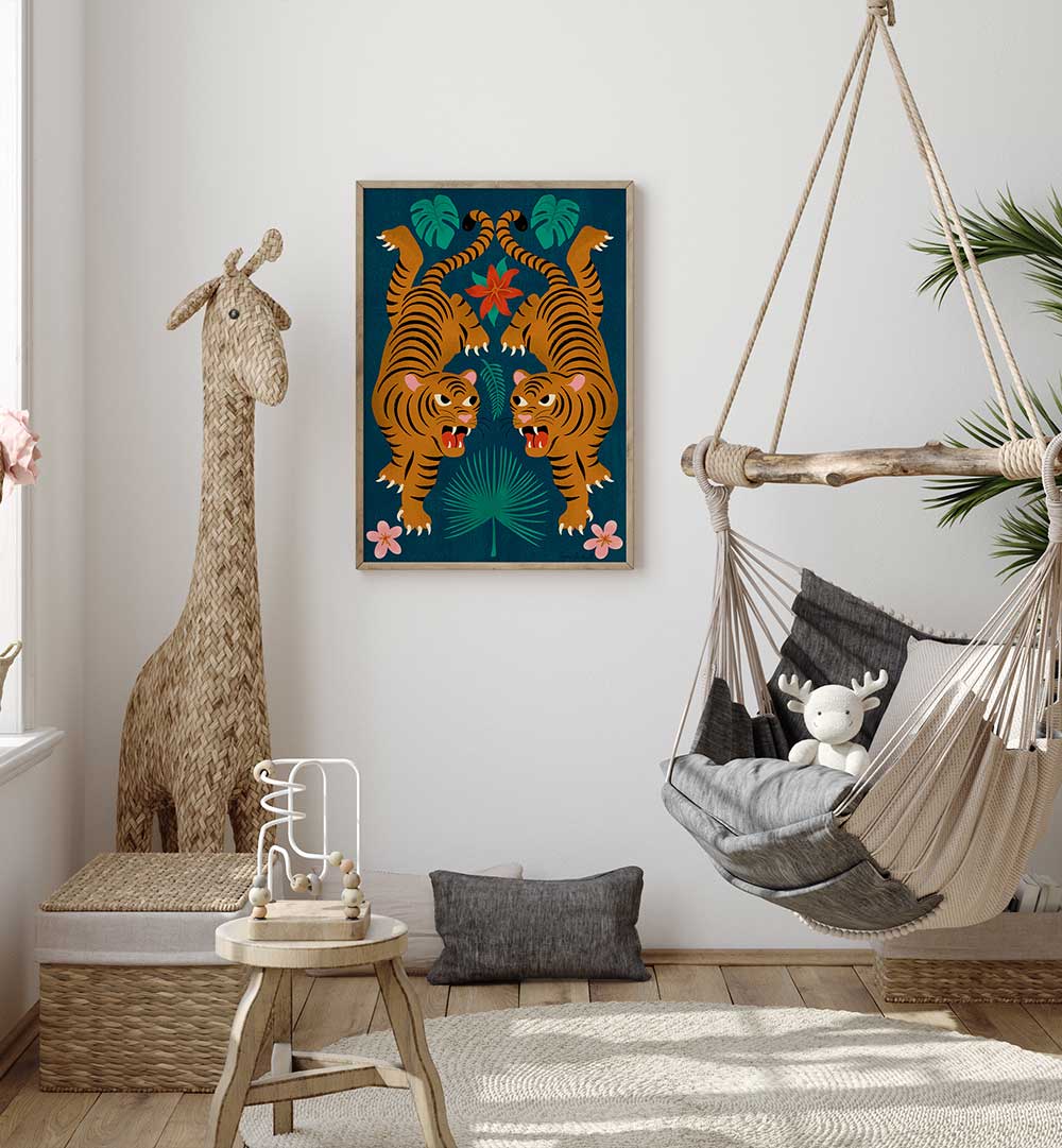 JUNGLE TIGERS I , KIDS ROOM PAINTINGS