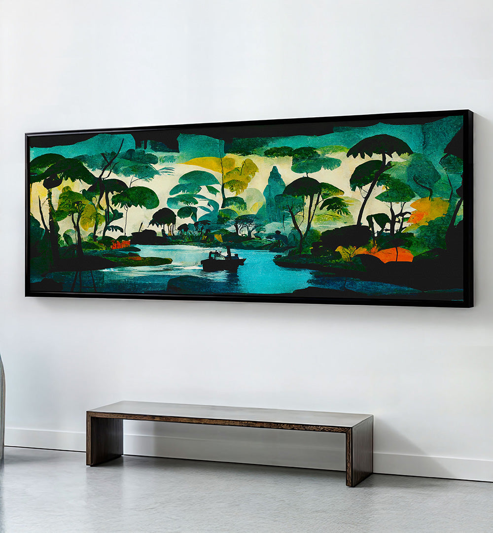 JUNGLE RIVER CRUISE , PANORAMIC ART