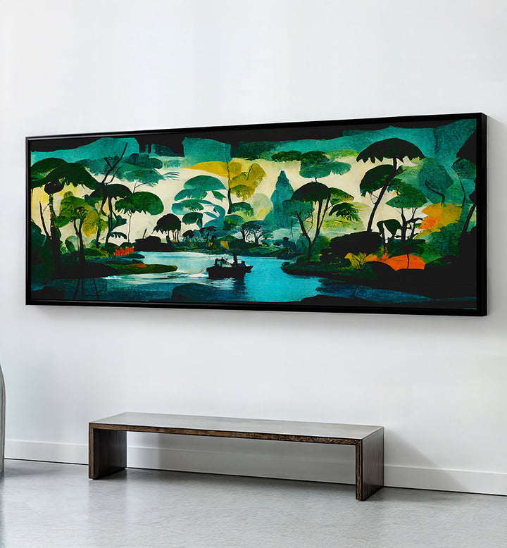 JUNGLE RIVER CRUISE , PANORAMIC ART
