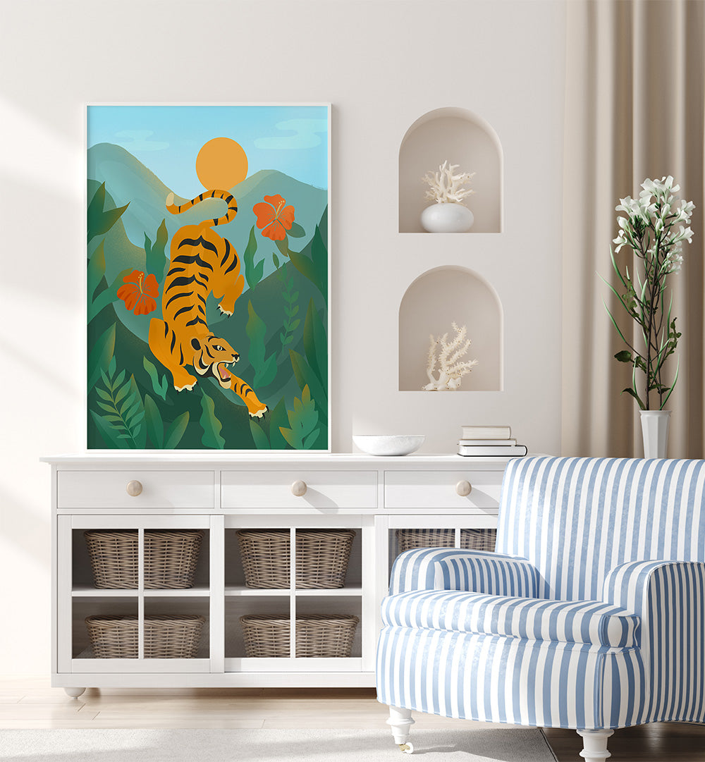 JUNGLE TIGER , KIDS ROOM PAINTINGS