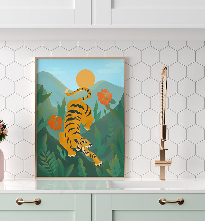 JUNGLE TIGER , KIDS ROOM PAINTINGS