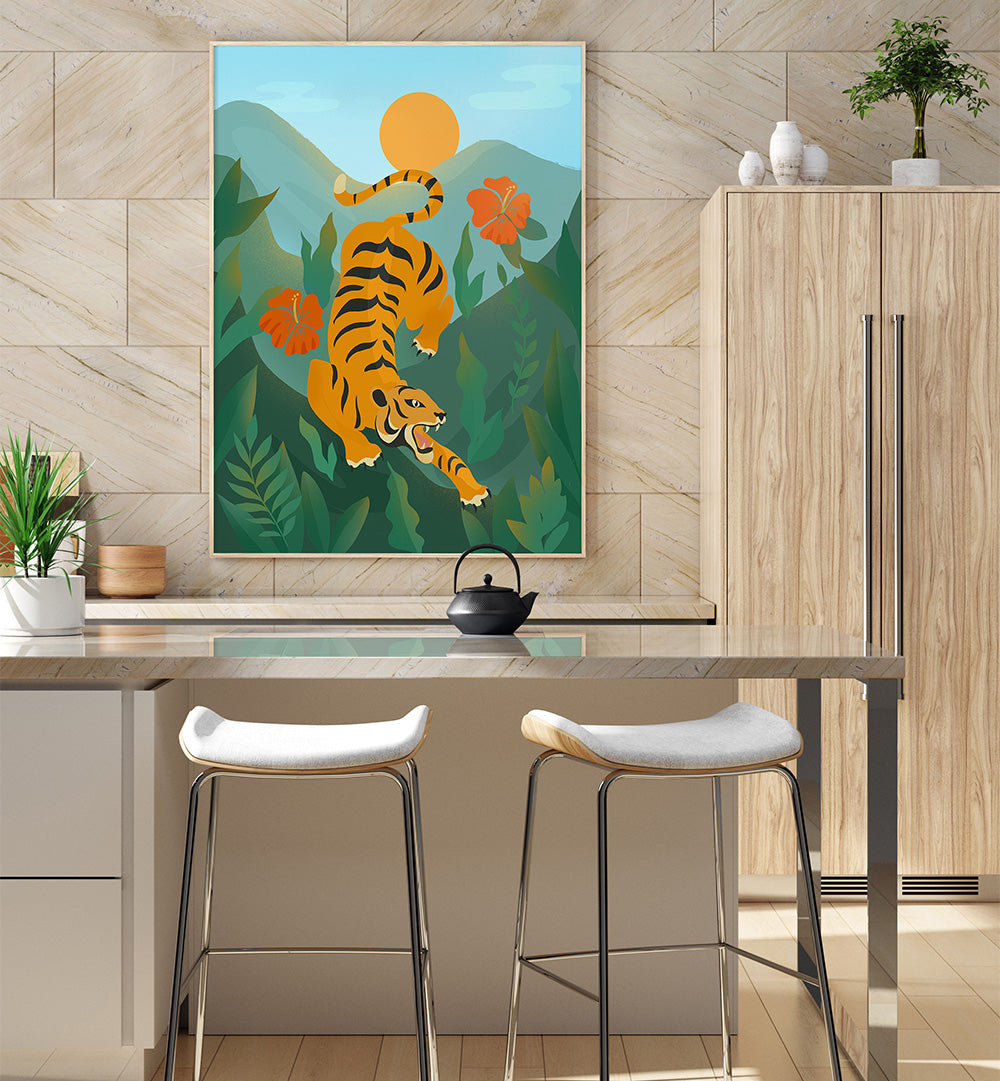 JUNGLE TIGER , KIDS ROOM PAINTINGS