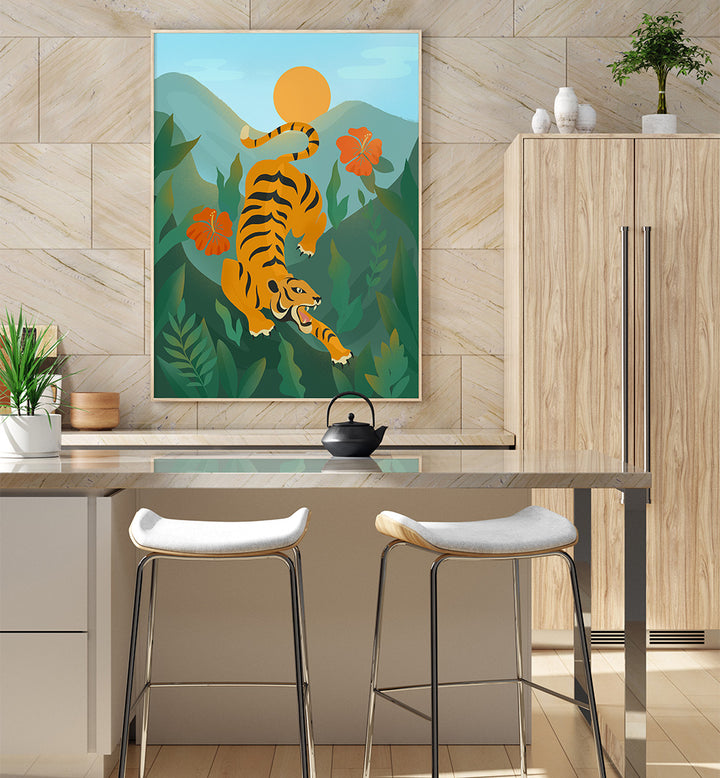 JUNGLE TIGER , KIDS ROOM PAINTINGS