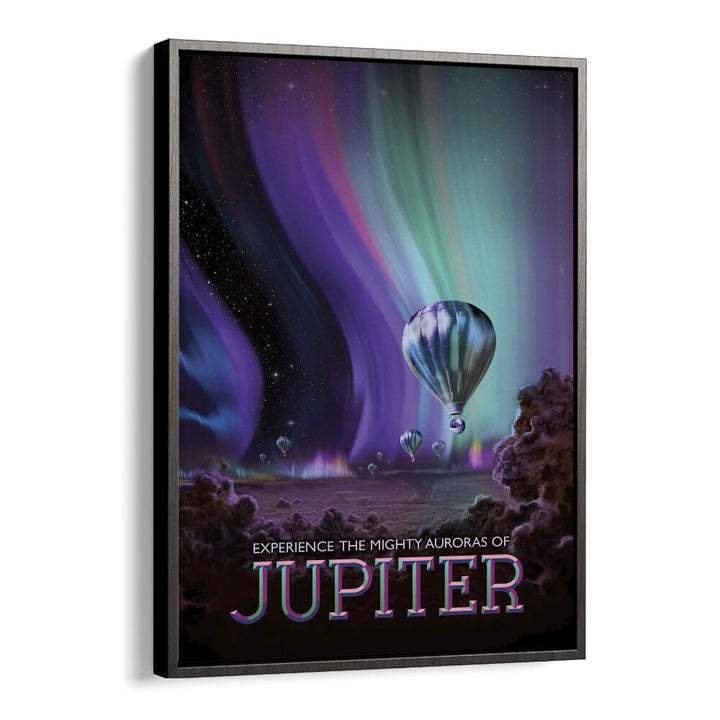 Jupiter Astronaut & Nasa Paintings, Space Art Prints Artwork in Black Floater Frame
