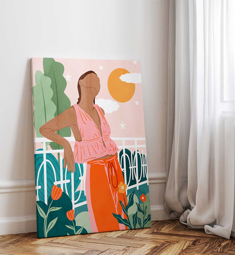 JUST ANOTHER WARM DAY , PORTRAITS & FIGURATIVE ILLUSTRATIONS