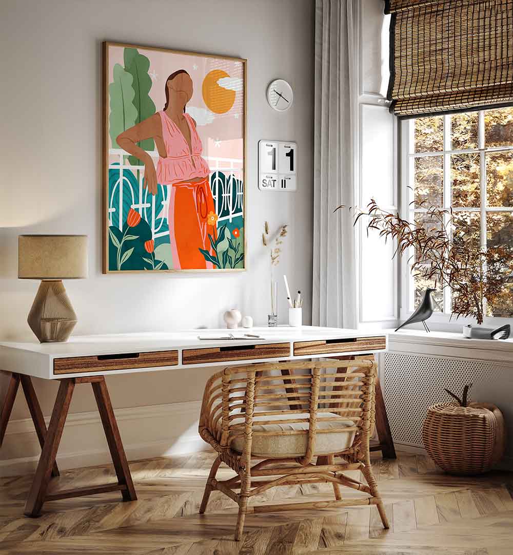 JUST ANOTHER WARM DAY , PORTRAITS & FIGURATIVE ILLUSTRATIONS