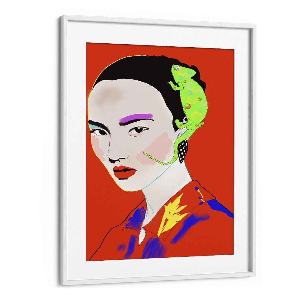 Just Before You Arrived Pop Art Artwork in White Frame With Mount