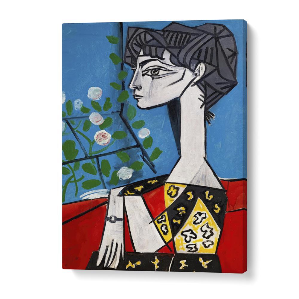 Jacqueline With Flowers By Pablo Picasso Vintage Paintings in Gallery Wrap