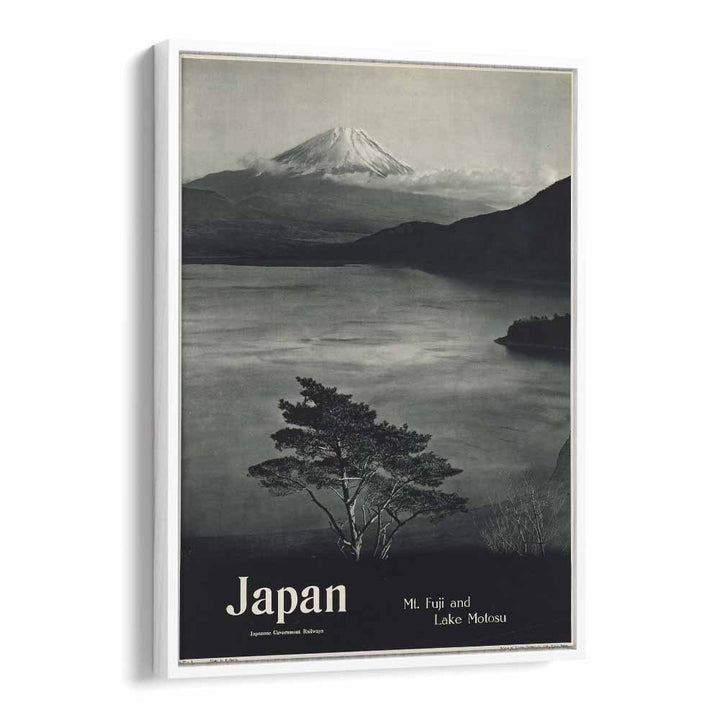 Japan-Mt Fuji  Retro Travel Posters in White Floater Frame