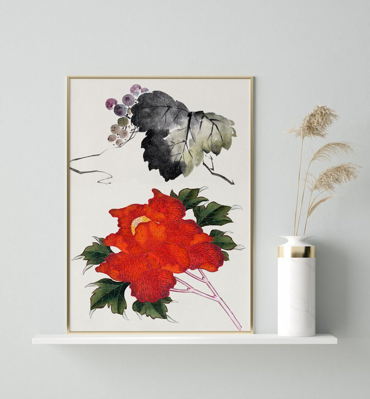JAPANESE FLOWERS , VINTAGE PAINTINGS