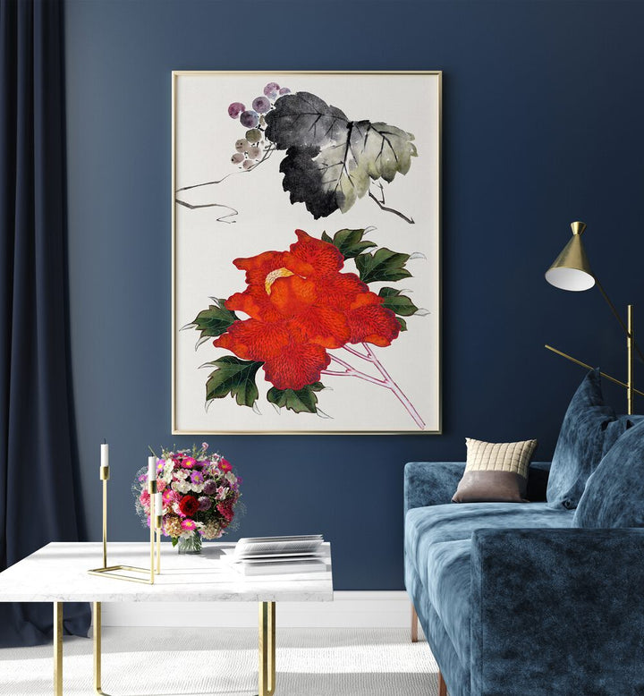 JAPANESE FLOWERS , VINTAGE PAINTINGS