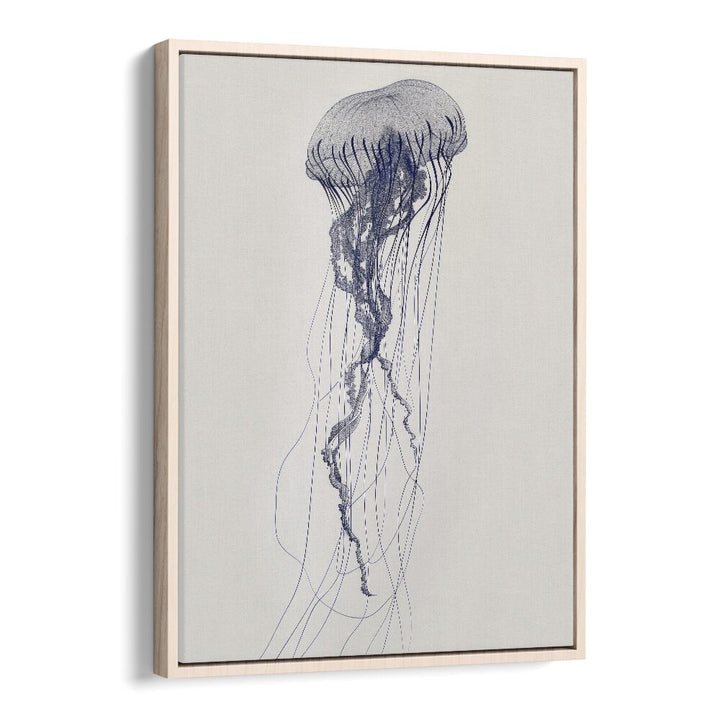 Jelly O Beach Prints Coastal Wall Art in Oak Wood Floater Frame