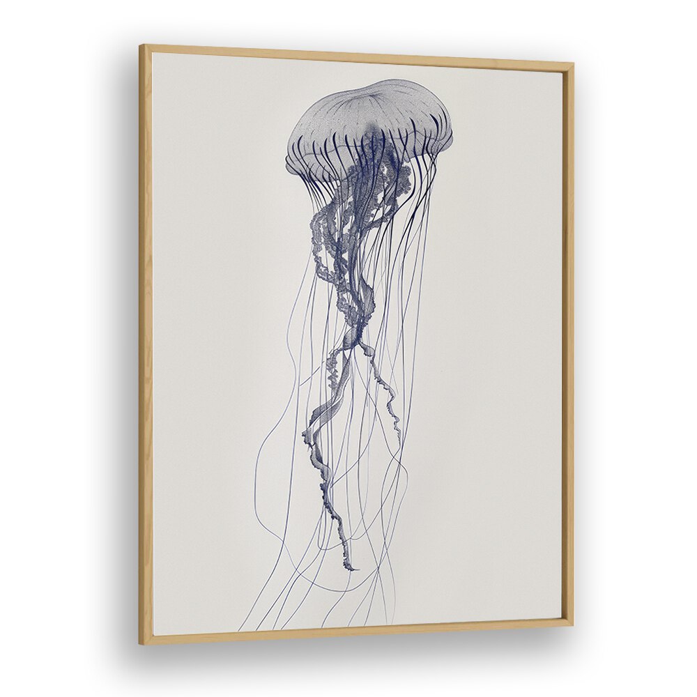 Jelly O Beach Prints Coastal Wall Art in Oak Wood Plain Frame