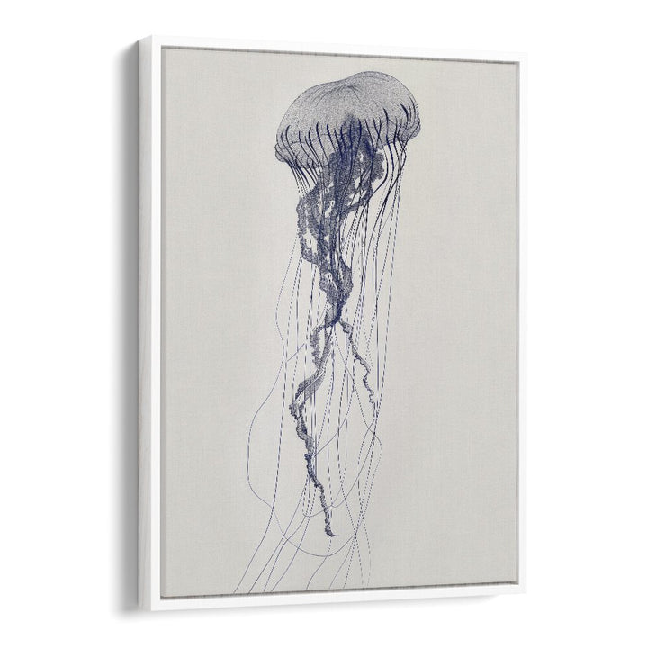 Jelly O Beach Prints Coastal Wall Art in White Floater Frame