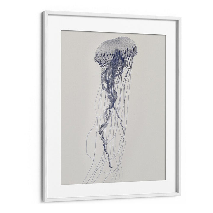 Jelly O Beach Prints Coastal Wall Art in White Frame With Mount