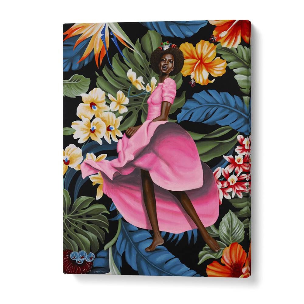 Jungle Rose By Christian Beijer  African Art  in Gallery Wrap