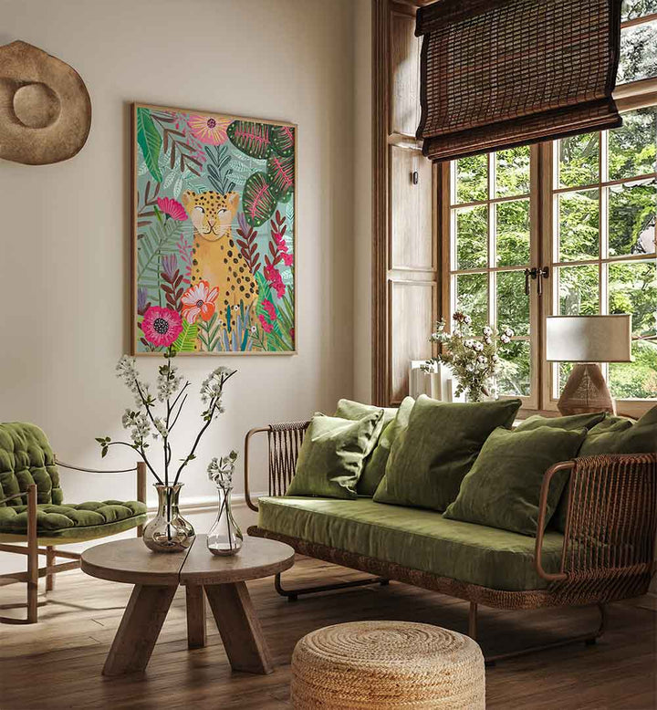 JUNGLE'S GENTLE GAZE , KIDS ROOM PAINTINGS