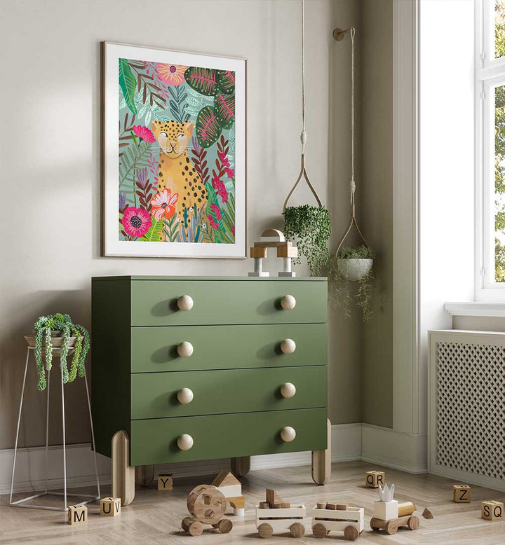 JUNGLE'S GENTLE GAZE , KIDS ROOM PAINTINGS