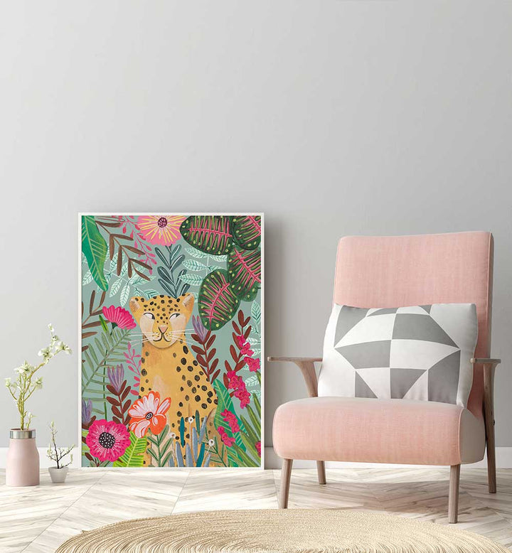 JUNGLE'S GENTLE GAZE , KIDS ROOM PAINTINGS