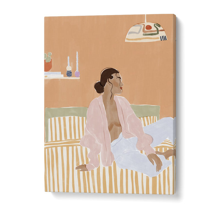 Just Let Me Chill By Ivy Green Women Illustration Paintings in Gallery Wrap