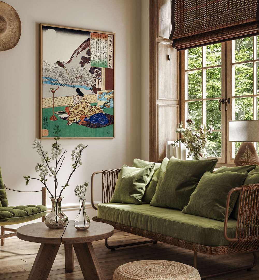 KAKINOMOTO NO HITOMARO, VINTAGE PAINTINGS