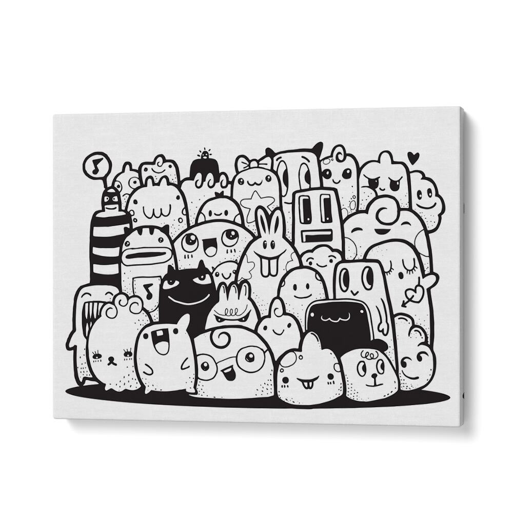 Kawai Doodle Art Artwork in Gallery Wrap