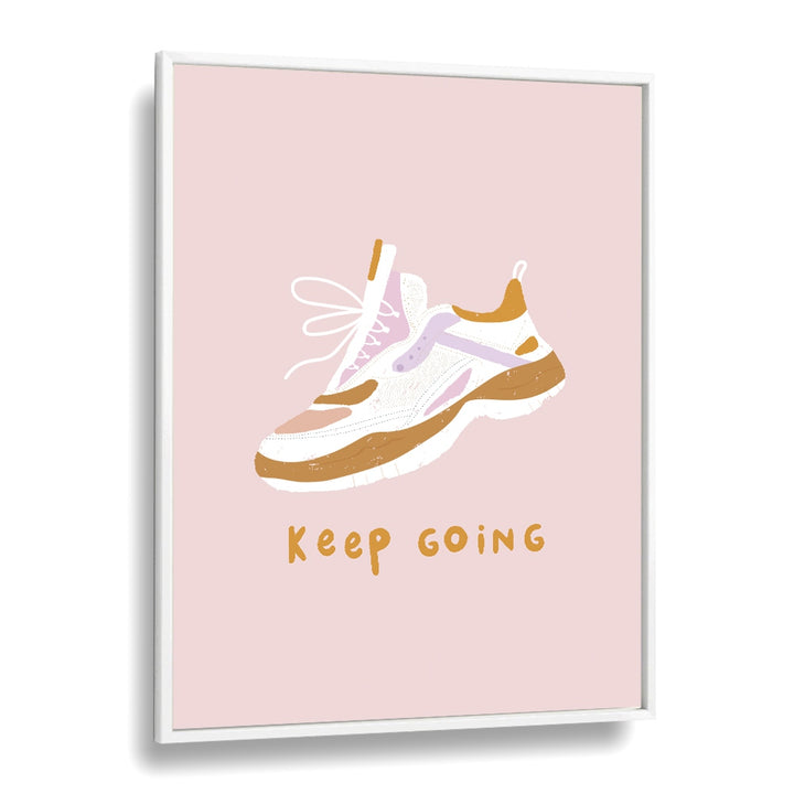 Keep Going Sports Art Artwork in White Plain Frame