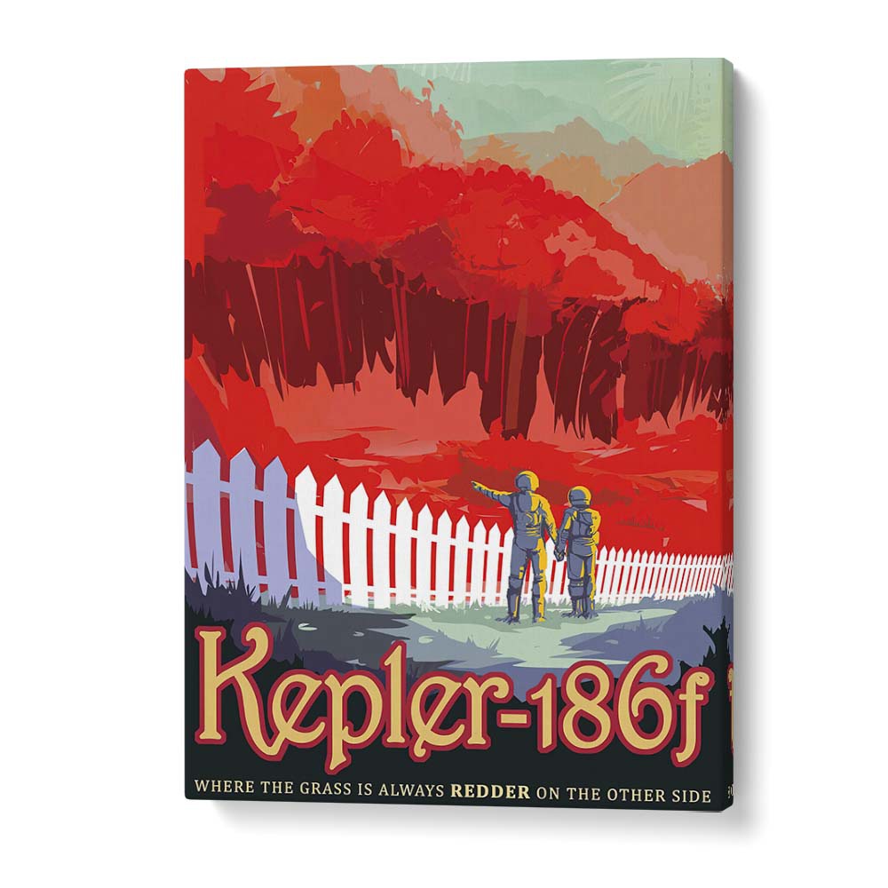 Kepler-186F Astronaut & Nasa Paintings, Space Art Prints Artwork in Gallery Wrap
