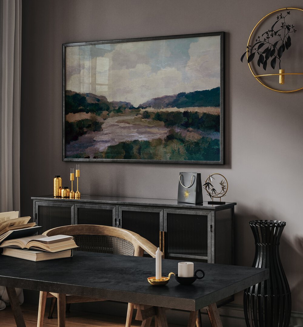 KERNOW STREAM, LANDSCAPE PAINTINGS beautifully enhance indoor spaces with serene natural landscapes.