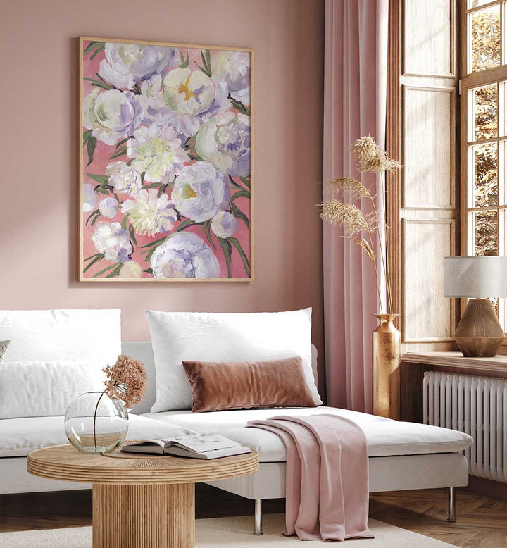 KINSLY PAINTERLY BOUQUET , FLORAL FLOWER PAINTINGS
