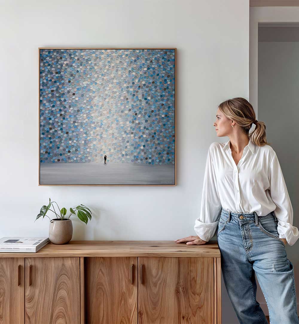 KISS IN THE MOONLIGHT , MODERN IMPRESSIONISM PAINTINGS