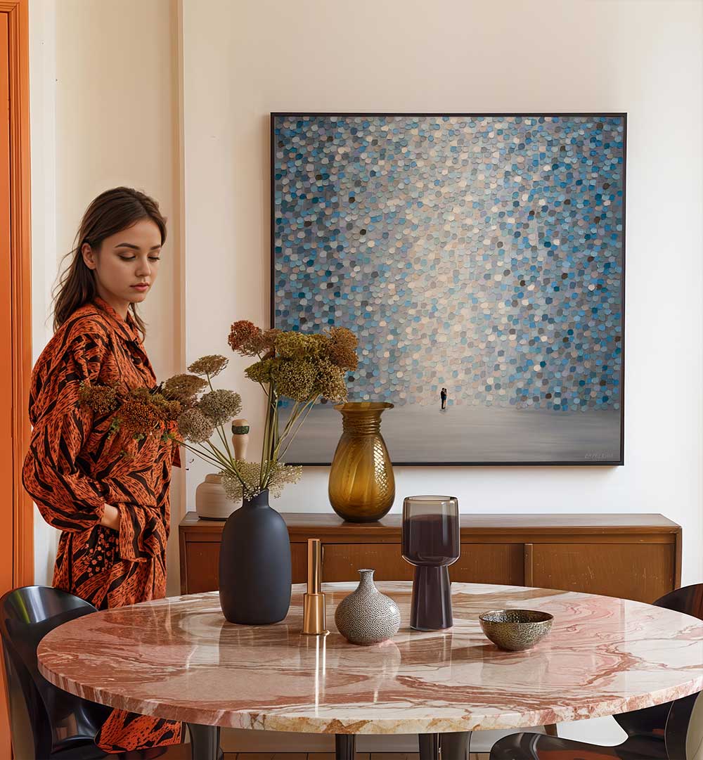 KISS IN THE MOONLIGHT , MODERN IMPRESSIONISM PAINTINGS