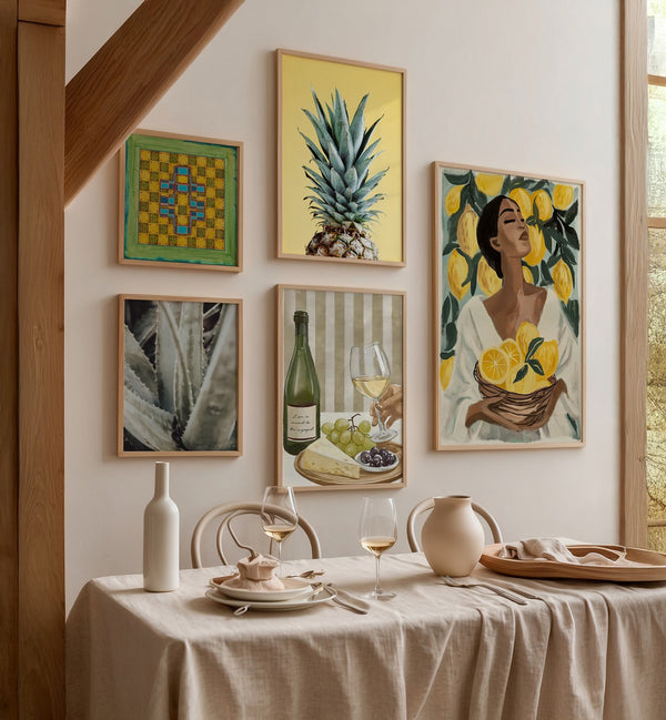 Elevate your decor with KITCHEN GALLERY WALL II, GALLERY WALLS featuring vibrant art prints to enhance your kitchen.