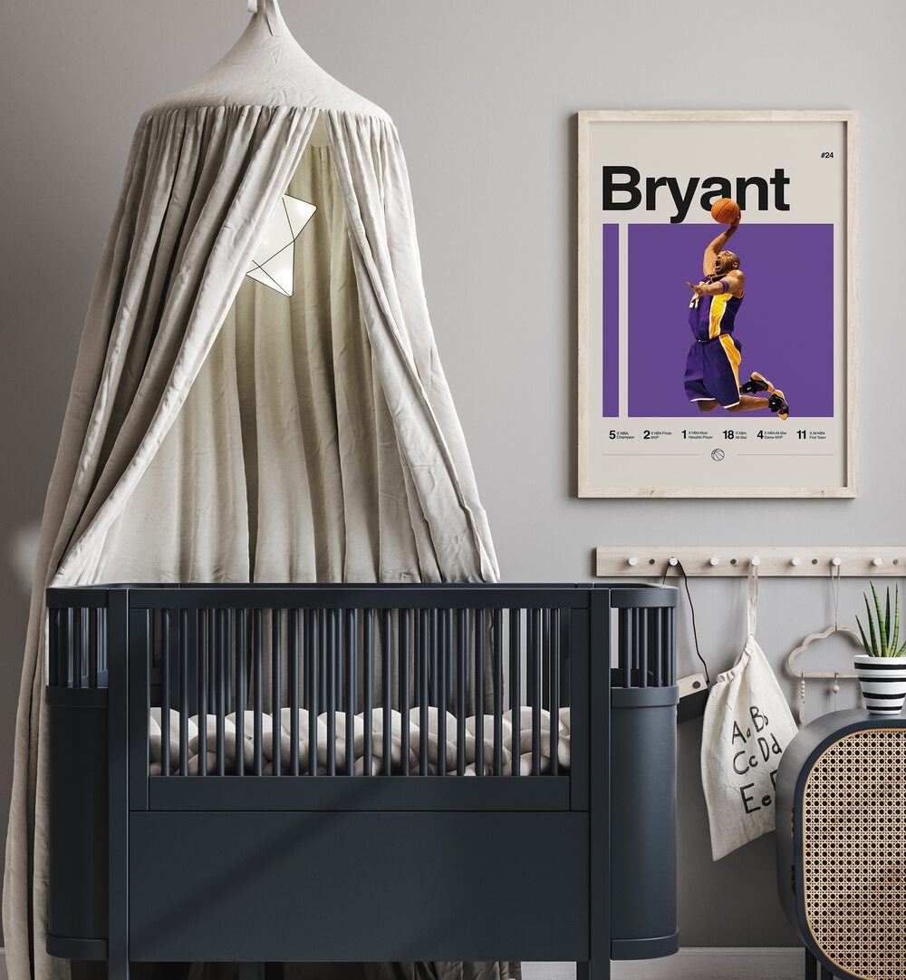 Kobe Bryant Basketball Posters sports Artwork Placed on a wall In A Living Room 