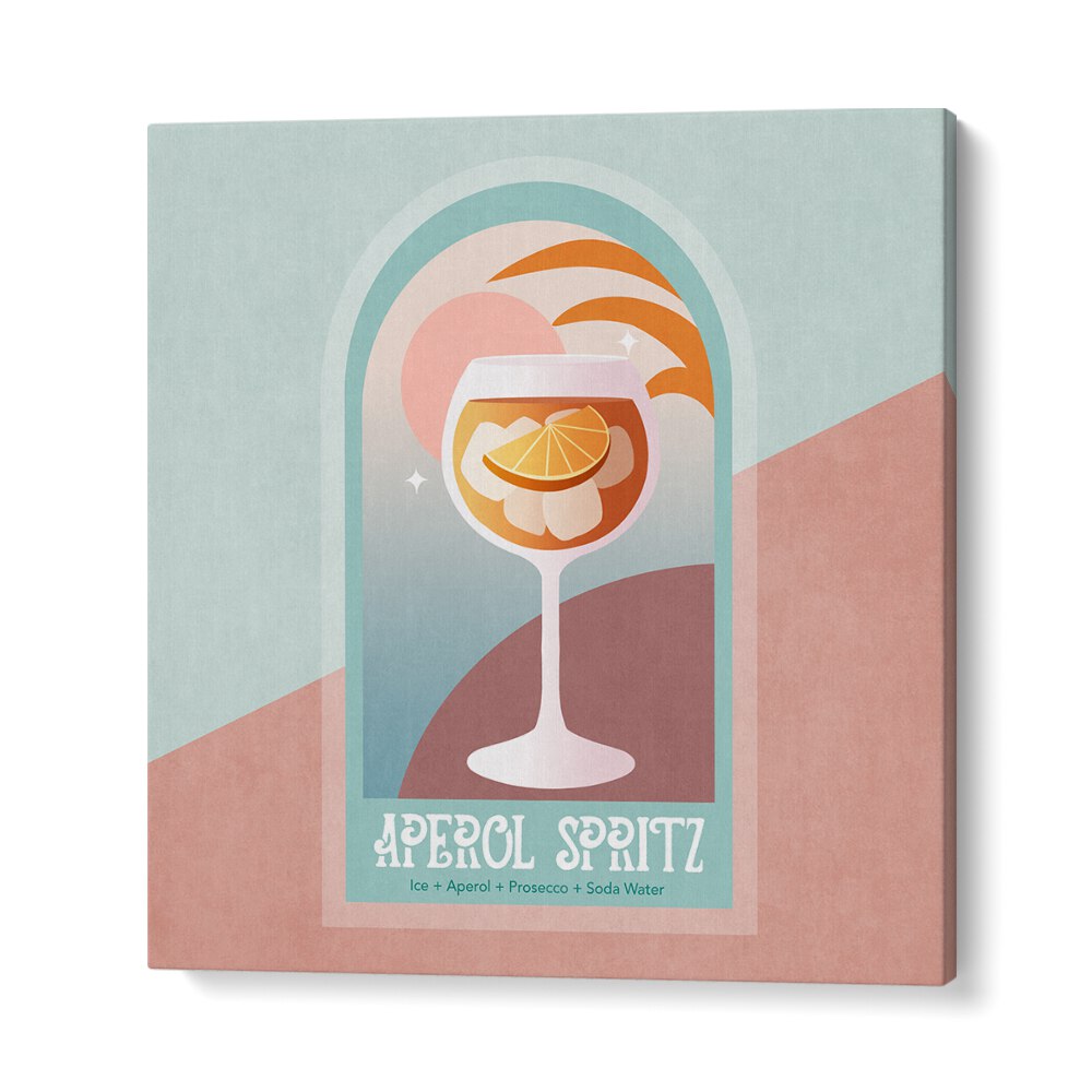 Kokteyl Aperol Spritz Bar & Cafe Art Artwork in Gallery Wrap