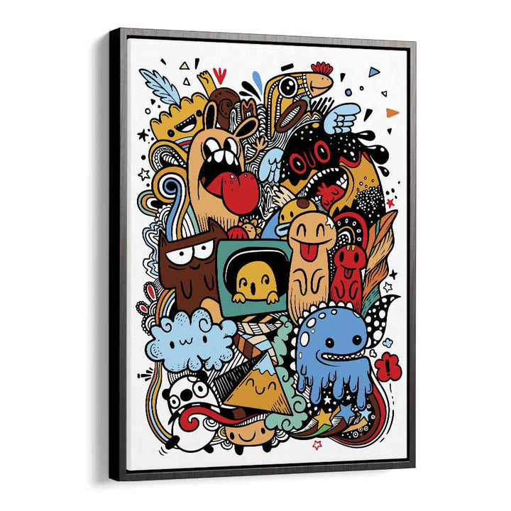 Kooky Krinkles Comic Art Artwork in Black Floater Frame