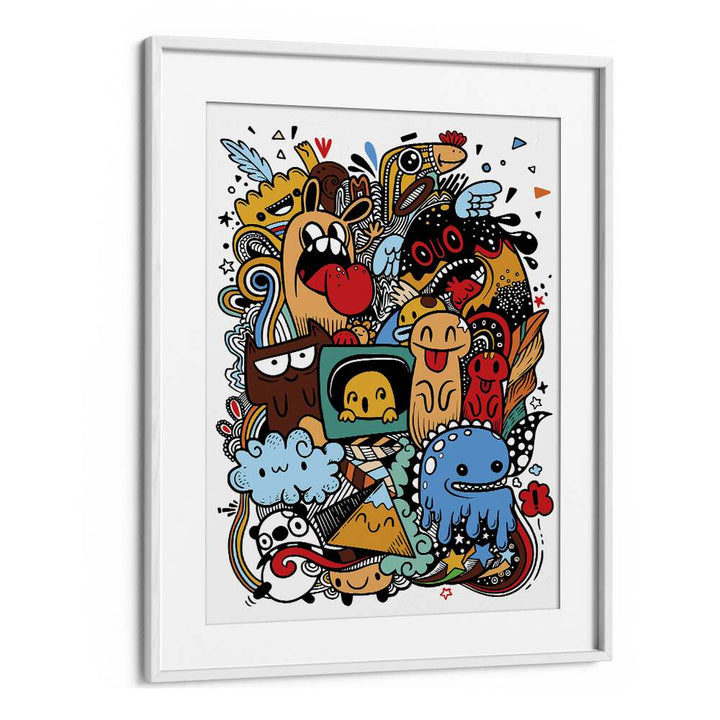 Kooky Krinkles Comic Art Artwork in White Frame With Mount