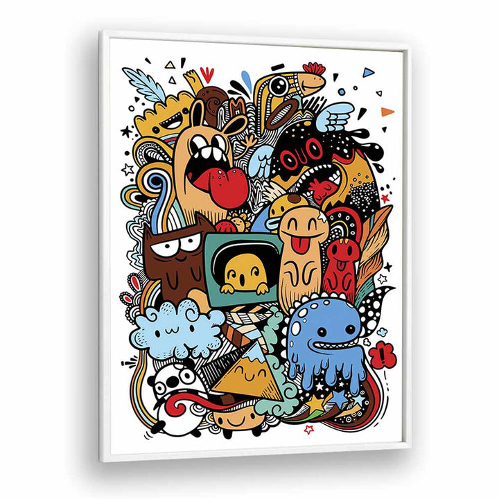 Kooky Krinkles Comic Art Artwork in White Plain Frame