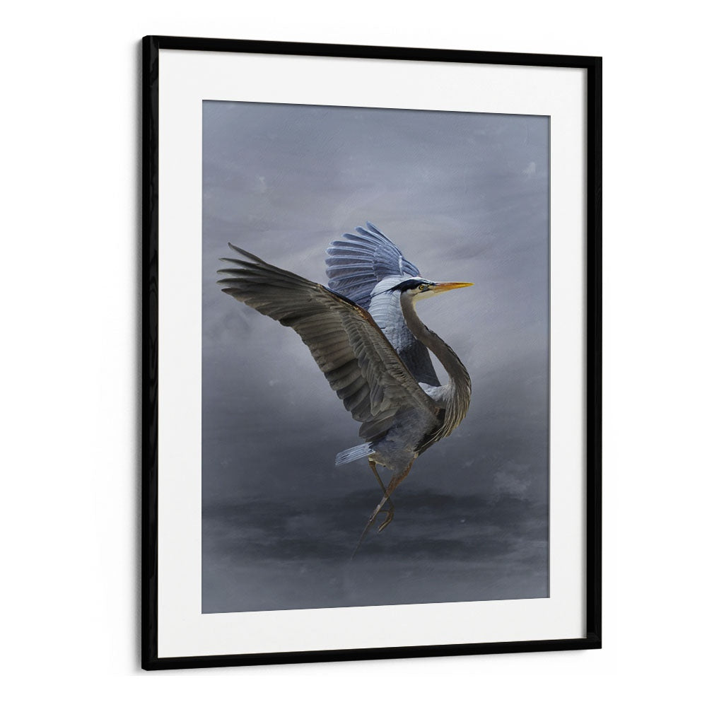 Christian Meermann painting - THE GREAT BLUE HERON by Asianmonk