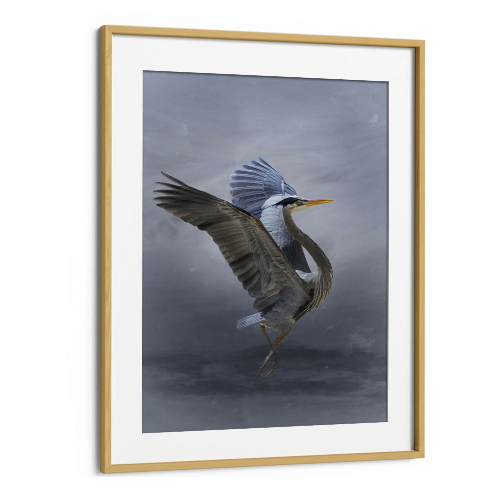 Christian Meermann painting - THE GREAT BLUE HERON by Asianmonk