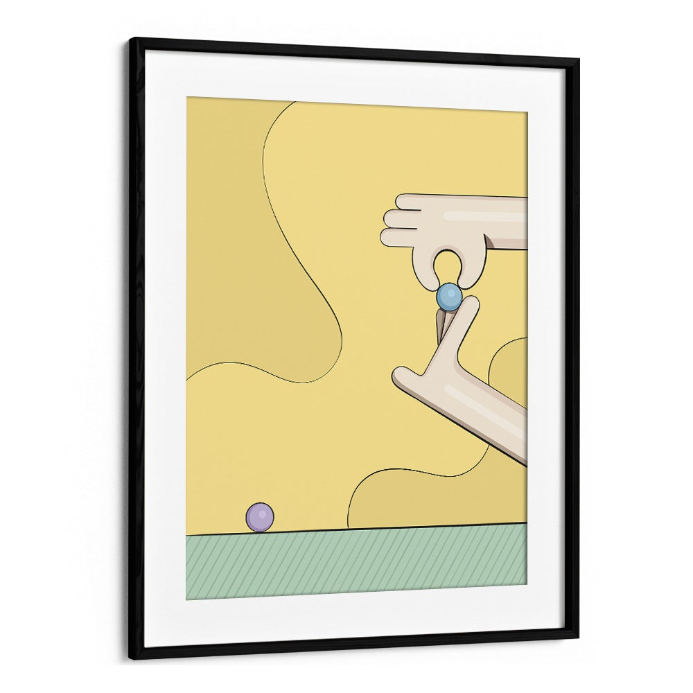 Kancha-Glass Balls By Samridhi Sharma Gaming Posters in Black Frame With Mount