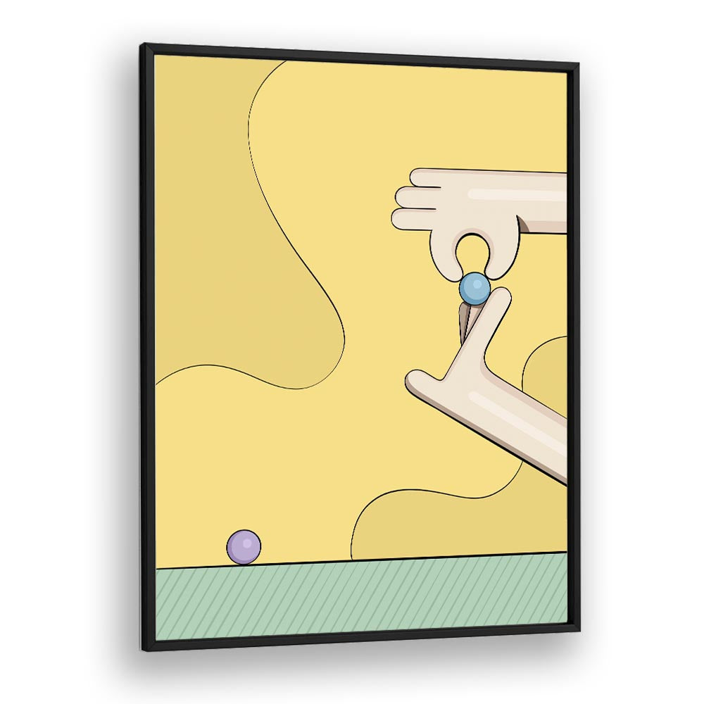 Kancha-Glass Balls By Samridhi Sharma Gaming Posters in Black Plain Frame